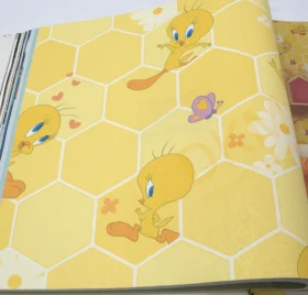 AdaWall Ada Kids 8929-1 Duvar Kağıdı Sarı Tweety Çiçekli