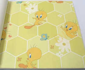 AdaWall Ada Kids 8929-2 Duvar Kağıdı Yeşil Tweety Çiçekli