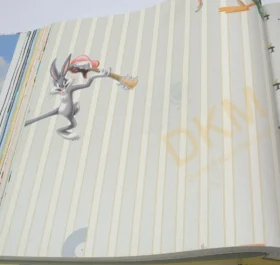 AdaWall Ada Kids 8936-1 Duvar Kağıdı Gri Tazmanya Canavarı