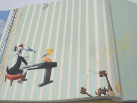 AdaWall Ada Kids 8936-2 Duvar Kağıdı Yeşil Bugs Bunny