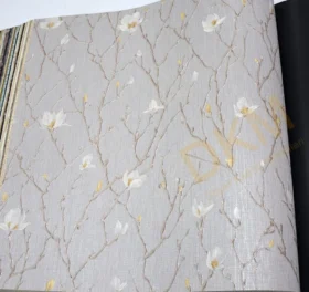 AdaWall Seven 7800-2 Duvar Kağıdı Açık Gri Çiçek Desenli