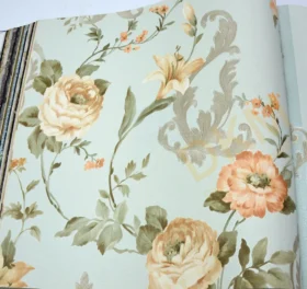 AdaWall Seven 7803-2 Duvar Kağıdı Açık Mavi Çiçek Desenli