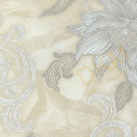 Alternative view of AdaWall Seven 7805-1 Duvar Kağıdı Beyaz Simli Çiçek Desenli