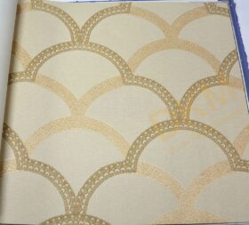 AdaWall Seven 7811-2 Duvar Kağıdı Bej Simli Dalga Desenli