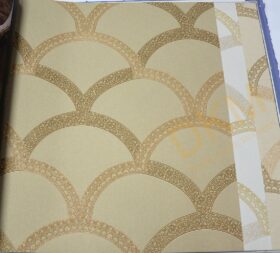 AdaWall Seven 7811-4 Duvar Kağıdı Kahverengi Simli Dalga Desenli