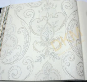 AdaWall Tropicano 9901-1 Duvar Kağıdı Beyaz Damask Desen