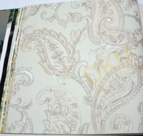 AdaWall Tropicano 9903-2 Duvar Kağıdı Yeşil Simli Vintage