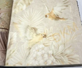 AdaWall Tropicano 9905-2 Duvar Kağıdı Krem Yaprak Desenli Tropikal