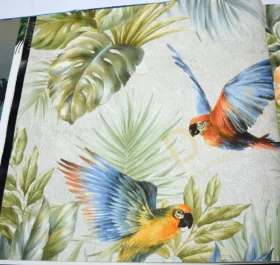 AdaWall Tropicano 9905-3 Duvar Kağıdı Bej Yaprak Desenli Tropikal