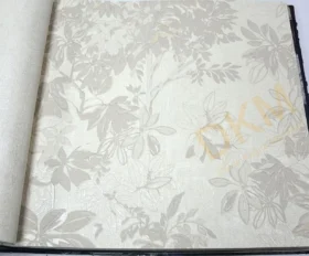 AdaWall Tropicano 9907-1 Duvar Kağıdı Beyaz Yaprak Desenli