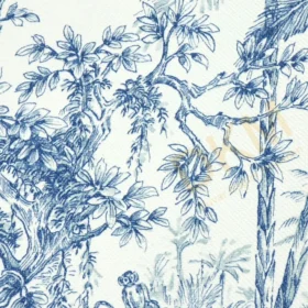 Alternative view of AdaWall Tropicano 9909-2 Duvar Kağıdı Mavi Ağaç Desenli Tropikal