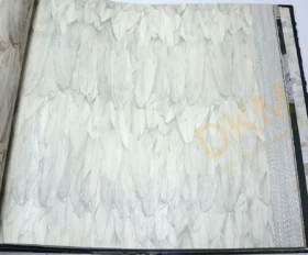 AdaWall Tropicano 9913-1 Duvar Kağıdı Beyaz Kuş Tüyü Desen