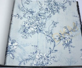 AdaWall Tropicano 9914-2 Duvar Kağıdı Mavi Çiçek Desenli