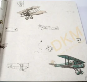 DecoWall Deco Junior 1209-02 uçaklı Duvar Kağıdı