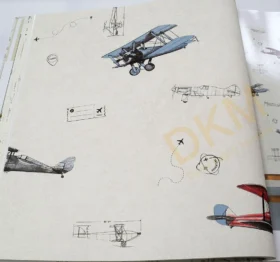 DecoWall Deco Junior 1209-03 uçaklı Duvar Kağıdı