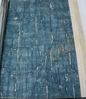 Decowall Orlando 1511-08 Duvar Kağıdı Lacivert Simli Eskitme Desenli