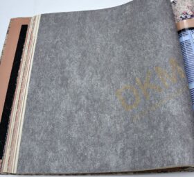 Decowall Retro 5005-02 Duvar Kağıdı Koyu Gri Simli Kendinden Desenli