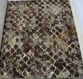 Decowall Retro 5012-02 Duvar Kağıdı Koyu Kahve Simli Modern Desenli