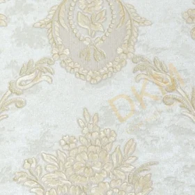 Alternative view of Decowall Royal Port 8804-01 Duvar Kağıdı Krem Simli Damask Desen