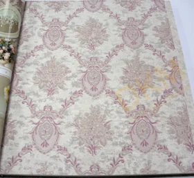 Decowall Royal Port 8804-03 Duvar Kağıdı Lila Simli Damask Desen