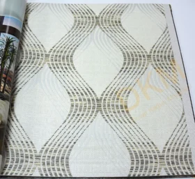 Decowall Royal Port 8807-03 Duvar Kağıdı Gri Simli Geometrik Desenli