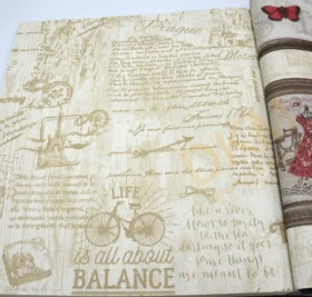 Decowall Royal Port 8812-02 Duvar Kağıdı Krem Simli Pop Art Desenli