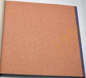 Som Vivo 33670-7 Duvar Kağıdı Turuncu Simli Hasır Desenli