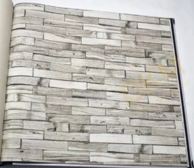 Som Vivo 33770-6 Duvar Kağıdı Açık Kahve Taş Desenli Beyaz