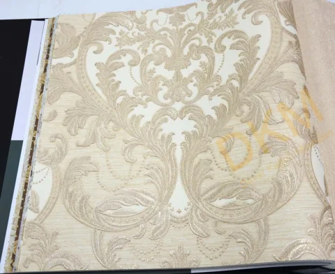 AdaWall Ephes 1002-5 Damask büyük, Simli Duvar Kağıdı 10m²
