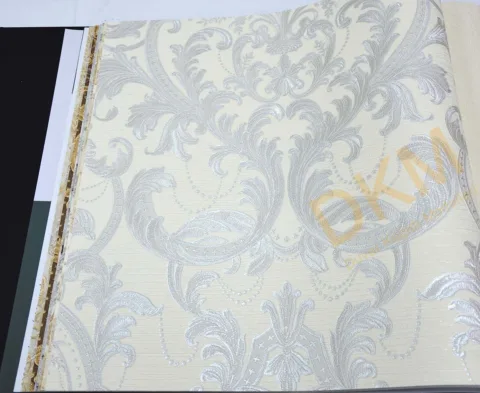 AdaWall Ephes 1002-7 Damask büyük, Simli Duvar Kağıdı 10m²