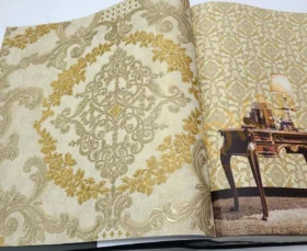 AdaWall Ephes 6802-4 Damask büyük, Simli Duvar Kağıdı 10m²