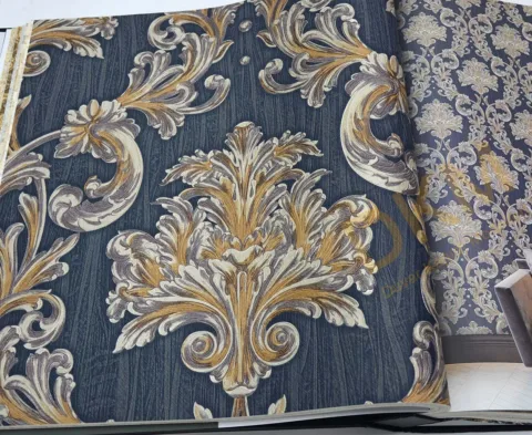 AdaWall Ephes 6808-5 Damask büyük, Simli Duvar Kağıdı 10m²