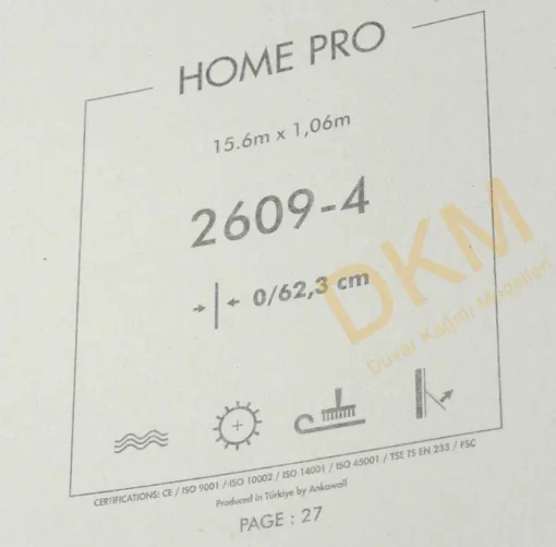 Ankawall Home Pro 2609-4 Tek renk alacalı Duvar Kağıdı 16m² - Görsel 3