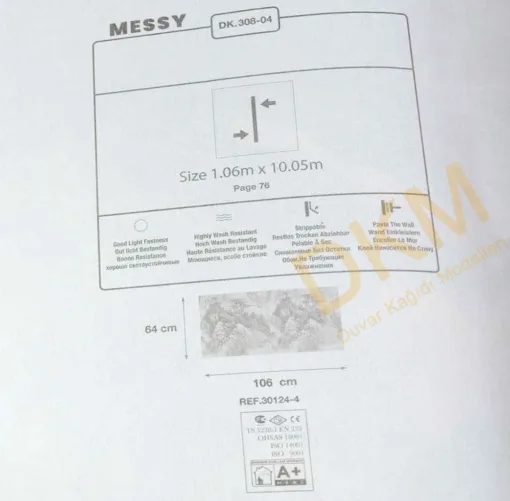 Duka Messy Dk.308-04 Ağaç Duvar Kağıdı 10m² - Görsel 3