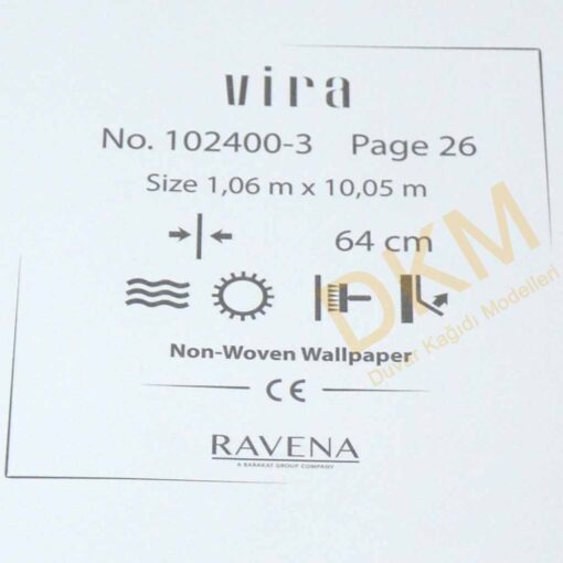 Ravena Vira 102400-3 Tek renk alacalı Duvar Kağıdı 10m² - Görsel 3