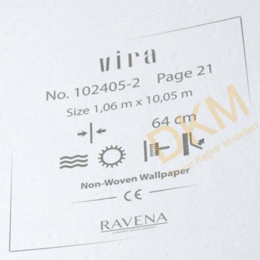 Ravena Vira 102405-2 Tek renk alacalı Duvar Kağıdı 10m² - Görsel 3