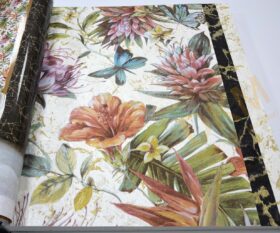 İthal Phillipp Plein Z82-1 Z80012 Çiçek yaprak Duvar Kağıdı 10m²