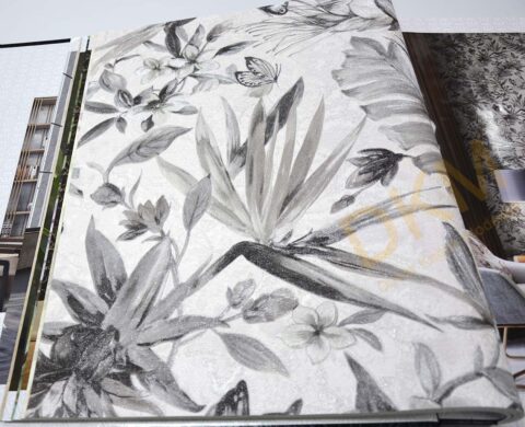 İthal Phillipp Plein Z82-1 Z80017 Çiçek yaprak Duvar Kağıdı 10m²