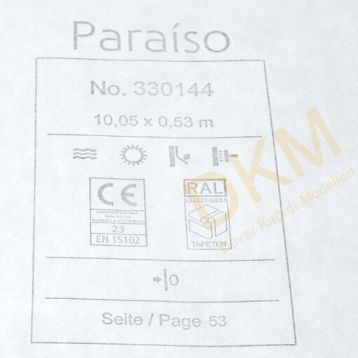 Rasch Paraiso P1-16 330144 Tek renk alacalı Duvar Kağıdı 5m² - Görsel 3