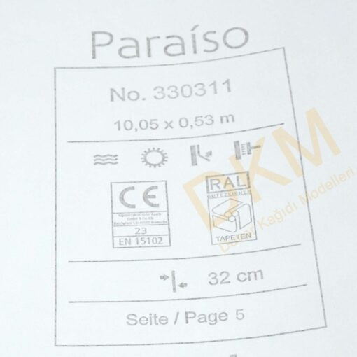 Rasch Paraiso P3-2 330311 Yaprak Duvar Kağıdı 5m² - Görsel 3