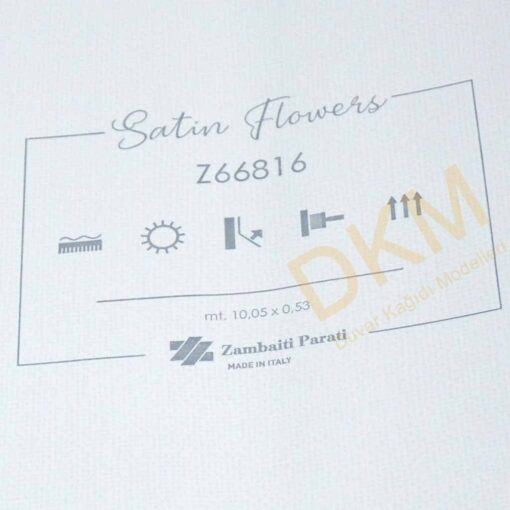 ithal Satin Flowers SF15-3 Z66816 Eskitme kumaş Duvar Kağıdı 5m² - Görsel 3