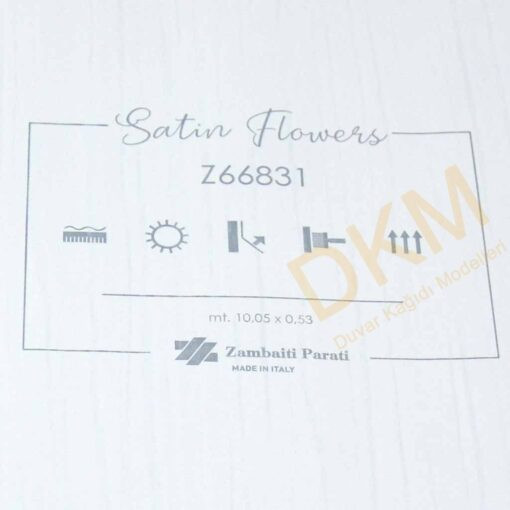 ithal Satin Flowers SF17-2 Z66831 Kesik çizgili Duvar Kağıdı 5m² - Görsel 3