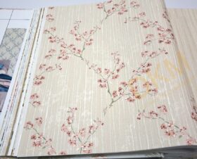 ithal Satin Flowers SF4-3 Z66833 Çiçek yaprak Duvar Kağıdı 5m²