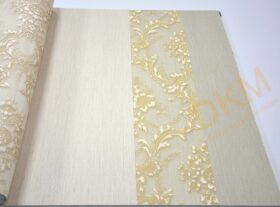 ithal Satin Flowers SF18-2 Z66840 Kesik çizgili Duvar Kağıdı 5m²