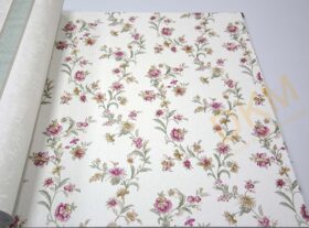 ithal Satin Flowers SF7-1 Z66853 Çiçek yaprak Duvar Kağıdı 5m²