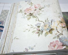 ithal Satin Flowers SF9-1 Z66857 Çiçek yaprak Duvar Kağıdı 5m²