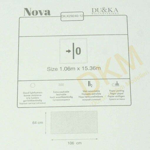 Duka Ambiance Nova dk.29240-12 Eskitme kumaş Duvar Kağıdı 16m² - Görsel 3