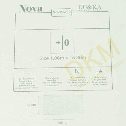 Duka Ambiance Nova dk.29240-9 Eskitme kumaş Duvar Kağıdı 16m² - Görsel 3