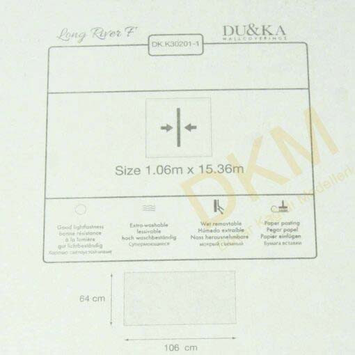 Duka Ambiance Long River F dk.30201-1 Tek renk alacalı Duvar Kağıdı 16m² - Görsel 3