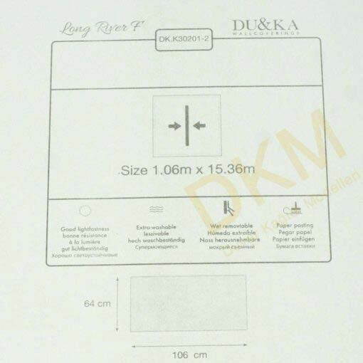 Duka Ambiance Long River F dk.30201-2 Tek renk alacalı Duvar Kağıdı 16m² - Görsel 3